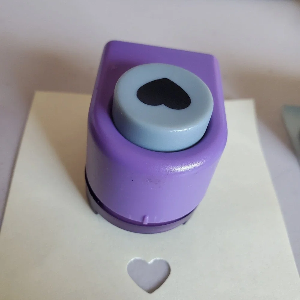 Purple Heart Paper Punch Scrapbooking Craft Tool Small Shape Cutter